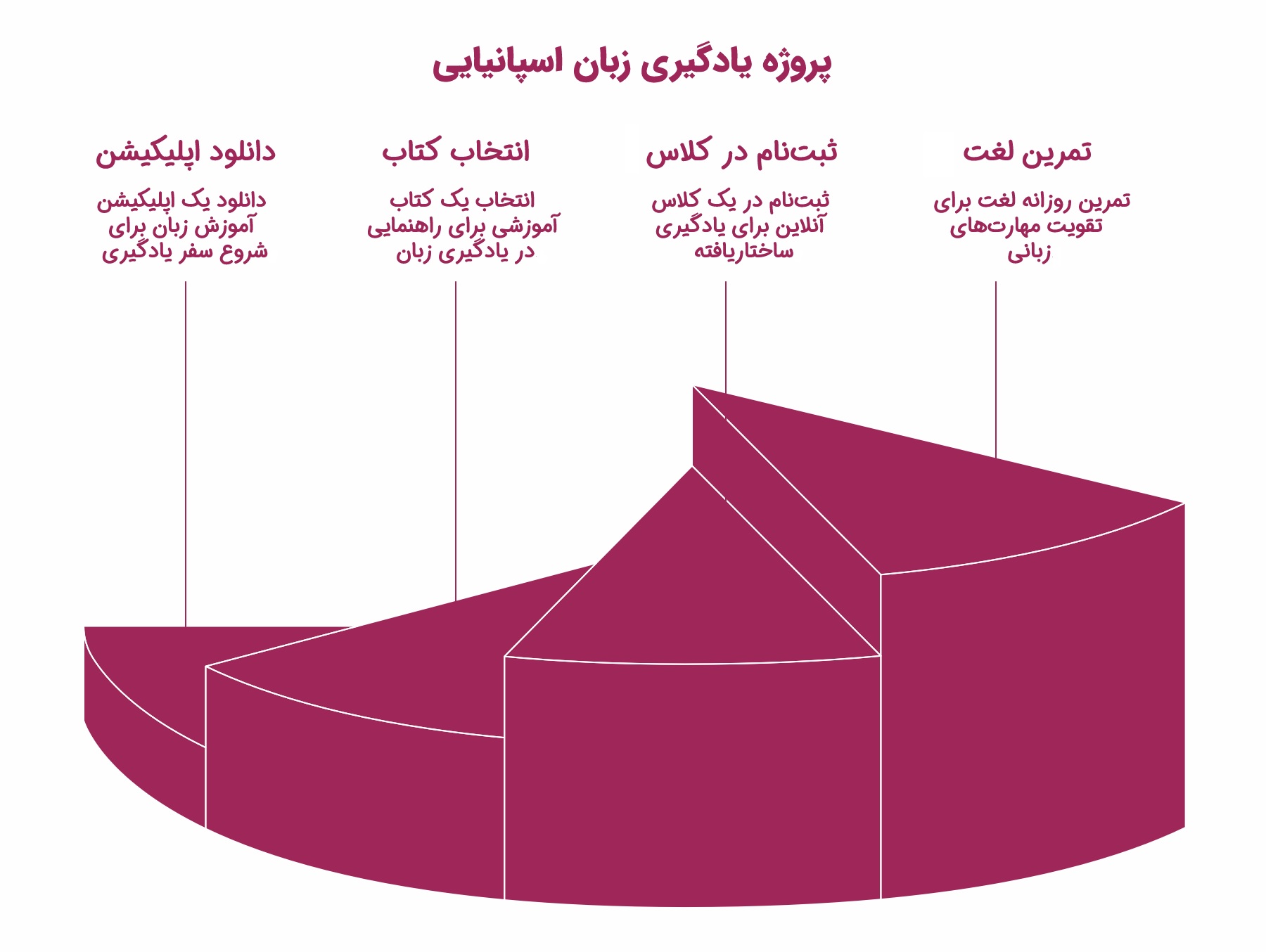 اینفوگرافیک پروژه یادگیری زبان با برنامه ریزی