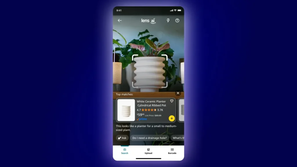 آمازون از ابزار هوش مصنوعی Lens Live برای کمک به خریداران رونمایی کرد